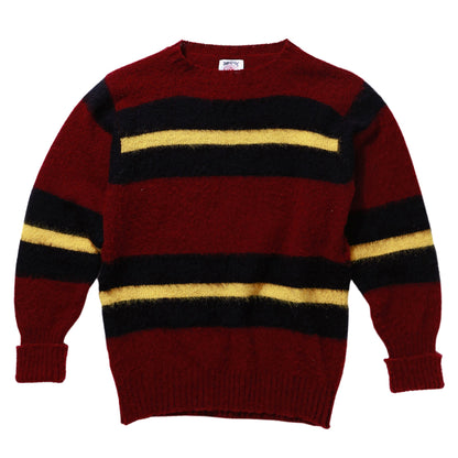 J. Press Shaggy Dog Sweater - Bordeaux/Blue/Yellow | Sebago Sale|Apparel