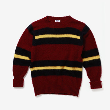 J. Press Shaggy Dog Sweater - Bordeaux/Blue/Yellow | Sebago Sale|Apparel