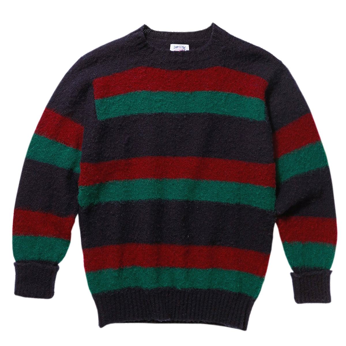 J. Press Shaggy Dog Sweater - Blue/Bordeaux/Green Stripe | Sebago Apparel|Sale