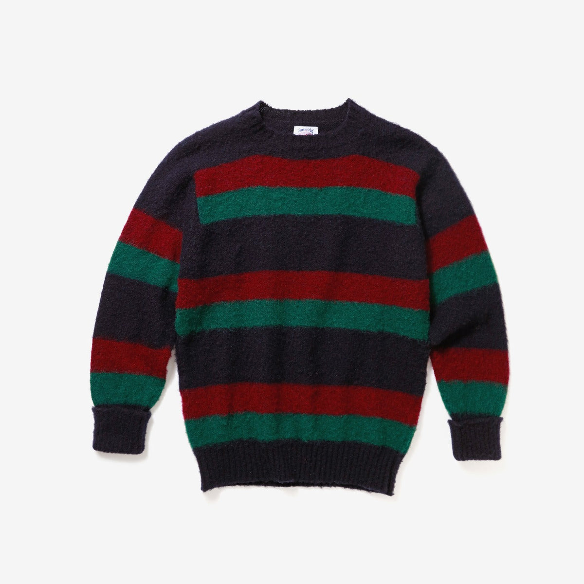J. Press Shaggy Dog Sweater - Blue/Bordeaux/Green Stripe | Sebago Apparel|Sale