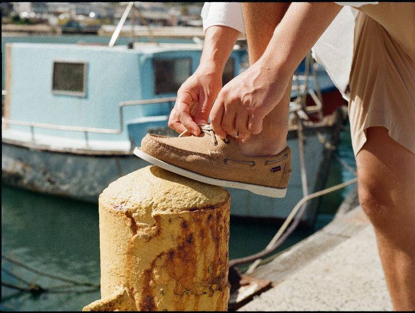 Portland Rough Out - Beige Paint | Sebago Men