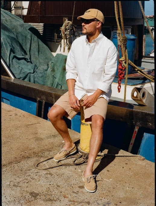 Portland Rough Out - Beige Paint | Sebago Men
