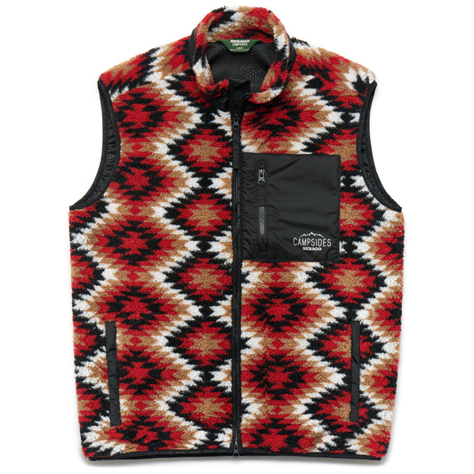Parsonsway Vest - Red & Black & White & Beige Navajo | Sebago Sale|Apparel