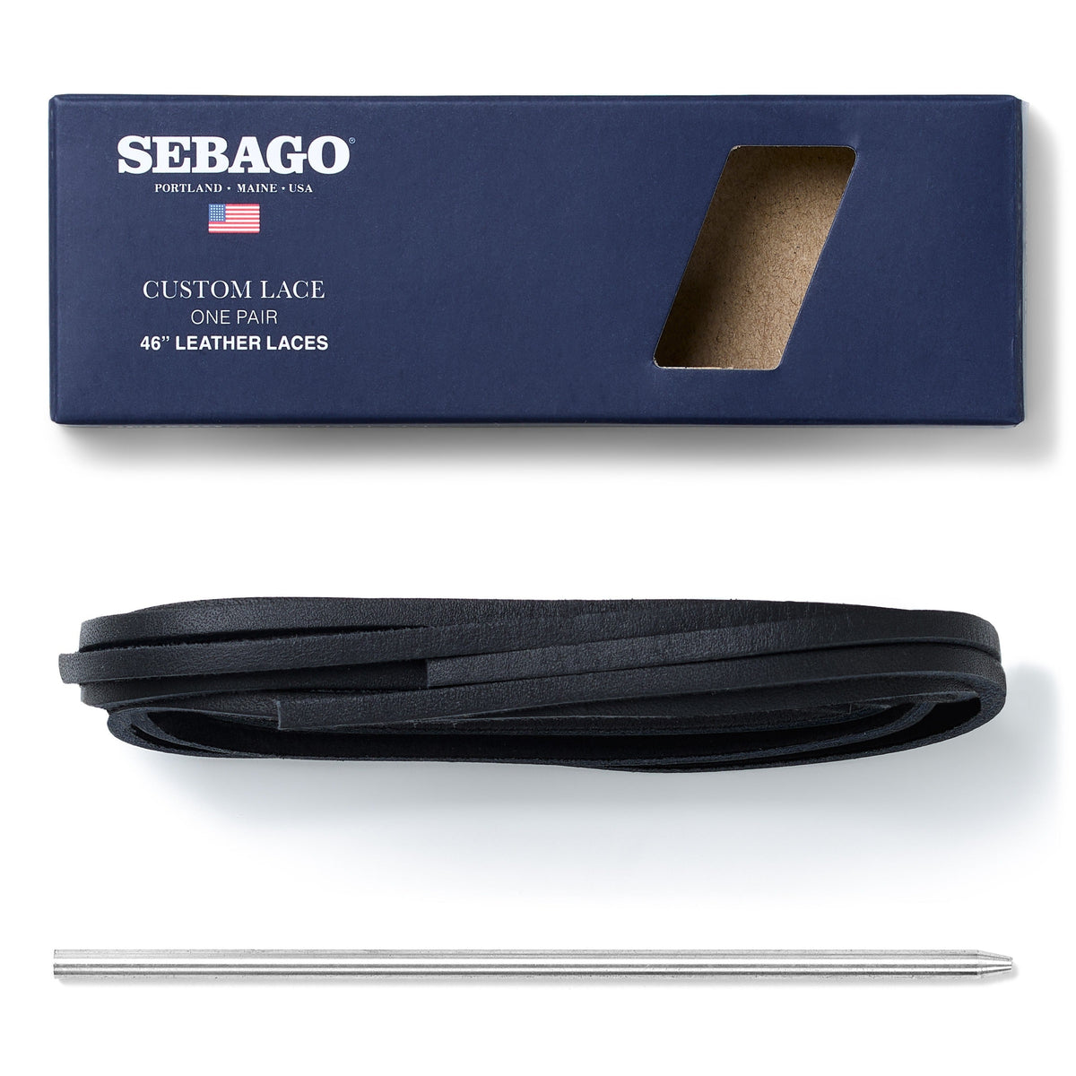 Rawhide Shoelaces - Navy Blue | Sebago Accessories